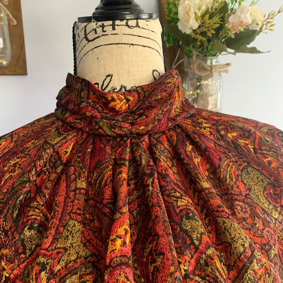 Jordan vintage cottagecore blouse‎ with bohemian print - Picture 2 of 12